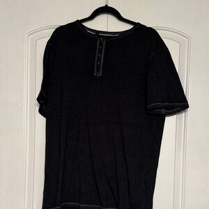 Buffalo David Bitton Black Short Sleeve Henley
